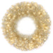 30" Tinsel Matt Vintage Artificial Wreath, Micro LED Pre-Lit -White - C-251064