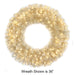48" Tinsel Matt Vintage Artificial Wreath, Micro LED Pre-Lit -White - C-251084