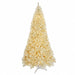 15'Hx84"W Tinsel Matte Vintage Artificial Christmas Tree, Micro LED Pre-Lit -White - C-251304