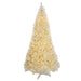 9'Hx58"W Tinsel Matte Vintage Artificial Christmas Tree, Micro LED Pre-Lit -White - C-251114