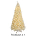 12'Hx70"W Tinsel Matte Vintage Artificial Christmas Tree, Micro LED Pre-Lit -White - C-251124