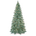 12'Hx75"W Tinsel Artificial Christmas Tree, Micro LED Pre-Lit (Selectable White, Multi-Mode) -Aqua - C-251159