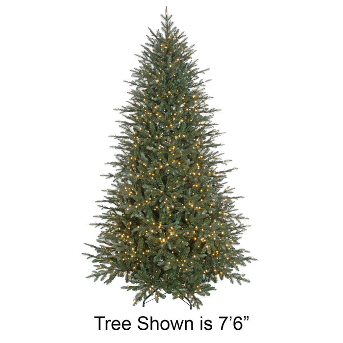 5'Hx42"W PE Blue Emerald Pine Artificial Christmas Tree, Micro LED Pre-Lit -Green - C-251294