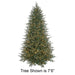 5'Hx42"W PE Blue Emerald Pine Artificial Christmas Tree, Micro LED Pre-Lit -Green - C-251294