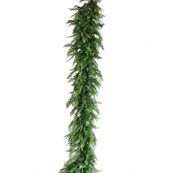 9'Lx20"W PE Artificial Mixed Cedar Garland -Green - C-260020