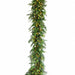 9'Lx20"W PE Artificial Mixed Cedar Garland, Micro LED Pre-Lit (Warm White, Multi-Mode) -Green - C-260024