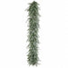 9'Lx20"W PE Flocked Artificial Mixed Cedar Garland -White/Green - C-260040