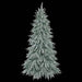 6'Hx49"W PE Flocked Norfolk Pine Artificial Christmas Tree -White/Green - C-260090