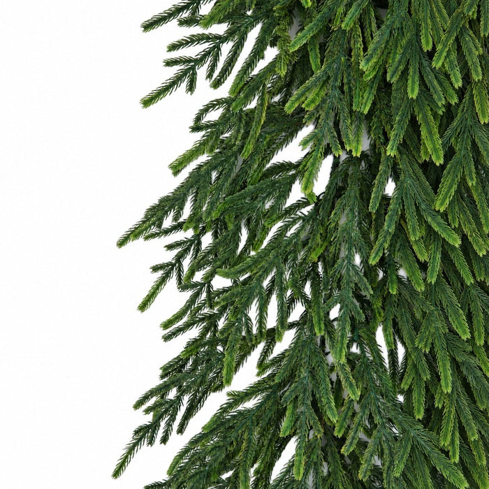 9'Lx16"W PE Norfolk Pine Artificial Garland -White (Pack of 2) - C-260180