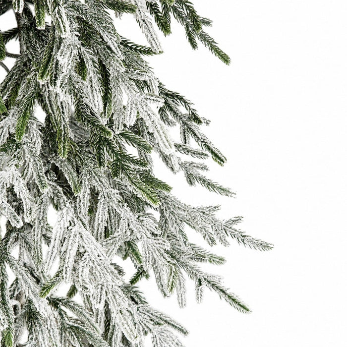 9'Lx16"W PE Flocked Norfolk Pine Artificial Garland -White (Pack of 2) - C-260190