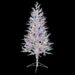 5'Hx33"W PE Flocked Twig Artificial Christmas Tree, Micro LED Pre-Lit (Warm White, Multi-Mode) -White - C-260209