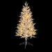 5'Hx33"W PE Flocked Twig Artificial Christmas Tree, Micro LED Pre-Lit (Warm White, Multi-Mode) -White - C-260209
