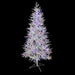 7'Hx45"W PE Flocked Twig Artificial Christmas Tree, Micro LED Pre-Lit (Warm White, Multi-Mode) -White - C-260219