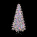 9'Hx57"W PE Flocked Twig Artificial Christmas Tree, Micro LED Pre-Lit (Warm White, Multi-Mode) -White - C-260229