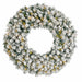 36" Flocked Artificial Pine Wreath, Battery LED Pre-Lit -White - C-260264B