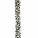 9'Lx12"W PE Canaan Fir Artificial Garland, LED Pre-Lit (Warm White+Multicolor, Multi-Mode) -White/Green - C-260319