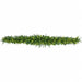 9'Wx12"H PE Artificial Cedar Mantel Swag, Micro LED Pre-Lit -Green - C-260444