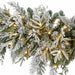 9'Wx12"H PE Flocked Artificial Cedar Mantel Swag, Micro LED Pre-Lit -White/Green - C-260454