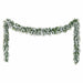 25'Wx10"H PE Flocked Artificial Mixed Cedar Mantel Swag -White/Green - C-260490