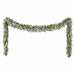 25'Wx10"H PE Flocked Artificial Mixed Cedar Mantel Swag, Micro LED Pre-Lit -White/Green - C-260494