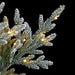 12'Hx78"W PE Flocked Snowy Spruce Artificial Christmas Tree, Micro LED Pre-Lit -White/Green - C-260534
