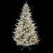 12'Hx78"W PE Flocked Snowy Spruce Artificial Christmas Tree, Micro LED Pre-Lit -White/Green - C-260534