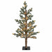 3'Hx22"W PE Flocked Fircrest Fir Artificial Christmas Tree, Micro LED Pre-Lit -Green/White - C-260544