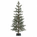 5'Hx29"W PE Flocked Fircrest Fir Artificial Christmas Tree -Green/White - C-260560