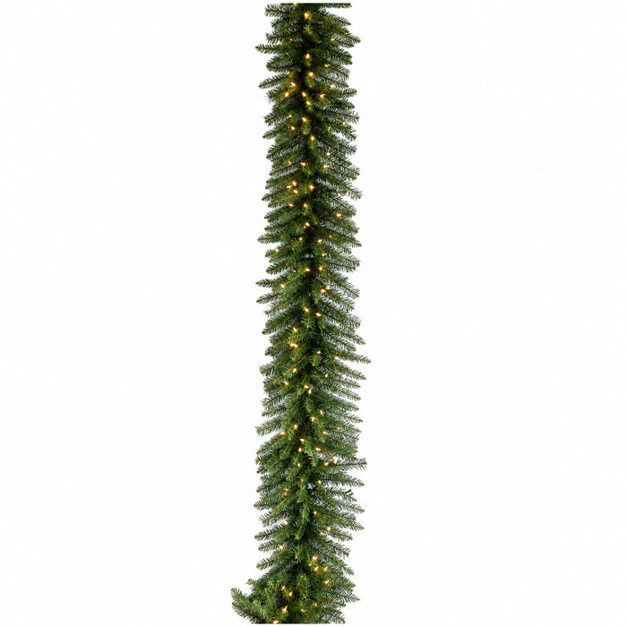 9'Lx16"W Artificial Royal Majestic Pine Garland, Micro LED Pre-Lit -Green (Pack of 2) - C-260914