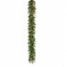 9'Lx11"W PE Artificial Siberian Spruce & Pinecone Garland, Micro LED Pre-Lit -Green/Brown - C-260994