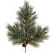 28" Artificial Long Needle Pine, Bay Leaf, Juniper Berry & Pinecone Stem -Green (Pack of 4) - C-60716