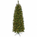 7'6"Hx44"W Slim Virginia Pine Artificial Christmas Tree, Pre-Lit -Green - C84811