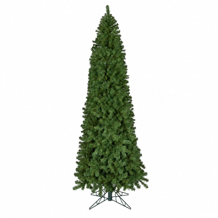 10'Hx50"W Slim Virginia Pine Artificial Christmas Tree, Unlit -Green - C84830