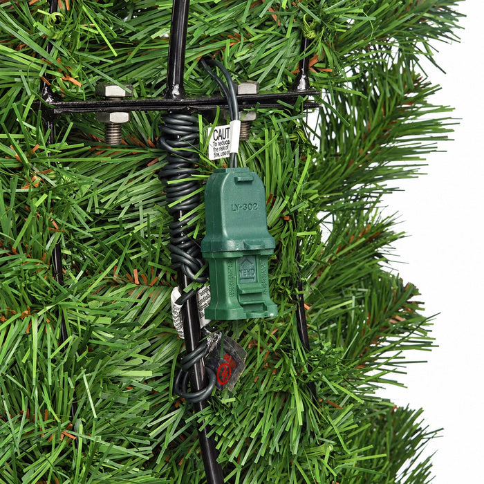 72" Artificial PVC Virginia Pine Wreath -Green - C4390