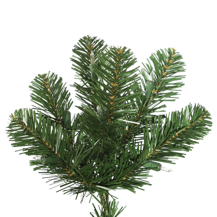 5'6"Hx31"W Slim Oregon Fir Artificial Christmas Tree, Unlit -Green - C164055