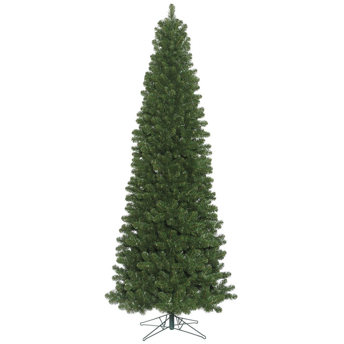 9'Hx47"W Slim Oregon Fir Artificial Christmas Tree, Unlit -Green - C164085