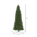 9'Hx47"W Slim Oregon Fir Artificial Christmas Tree, LED Pre-Lit -Green - C164086LED