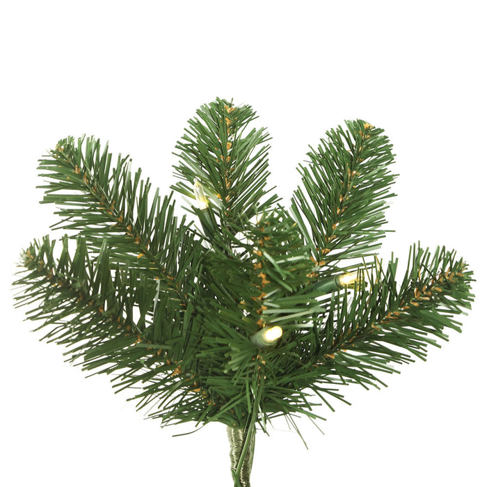 4'6"Hx39"W Oregon Fir Artificial Christmas Tree, LED Pre-Lit -Green - C164146LED