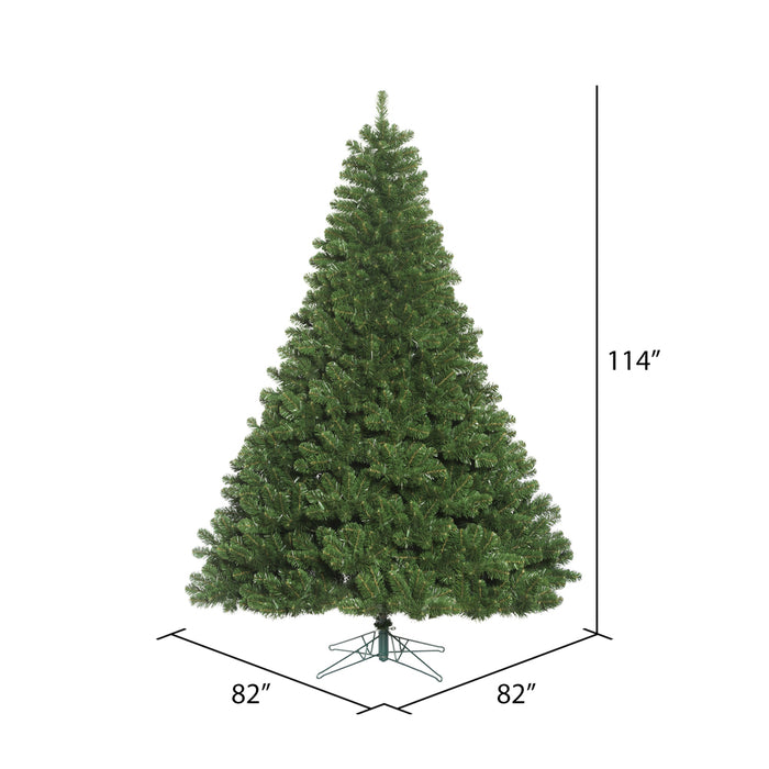 8'6"Hx82"W Oregon Fir Artificial Christmas Tree, Unlit -Green - C164185