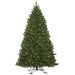 9'Hx61"W Outdoor UV-Resistant Oregon Fir Artificial Christmas Tree, LED Pre-Lit -Green - C165281LED