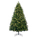 9'Hx61"W Medium Oregon Fir Artificial Christmas Tree, LED Pre-Lit -Green - C165381LED
