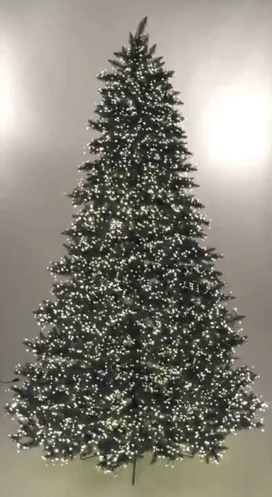 7'6"Hx57"W Polaris Pine Multi Functional LED-Lighted Artificial Christmas Tree w/Stand -Green - C171504