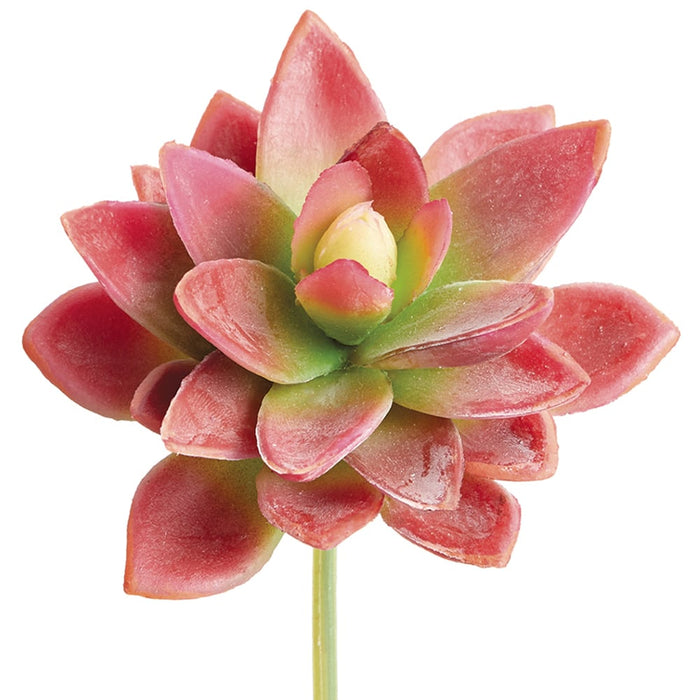 tiny artificial succulents 5" Real Touch Mini Artificial Agave Stem Pick -Red/Green — Silks Are Forever