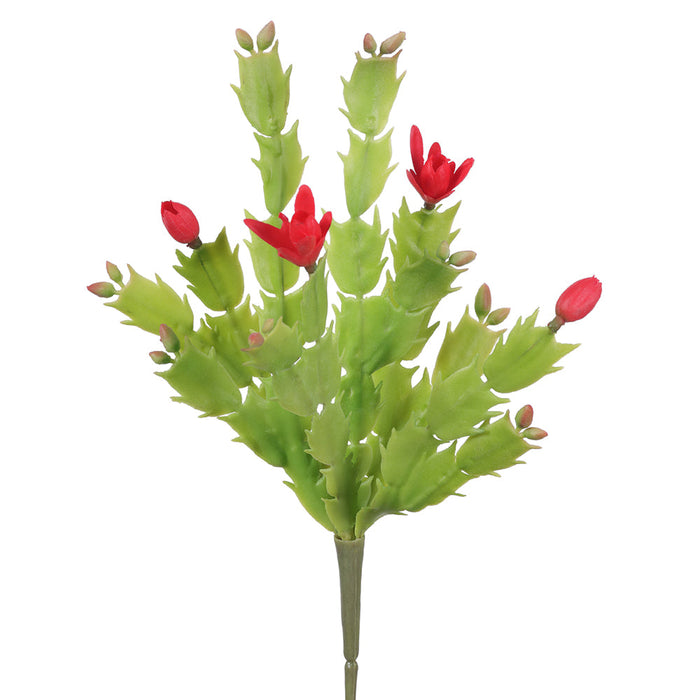 12" Artificial Christmas Cactus Plant -Red (pack of 24) - CBS035-RE