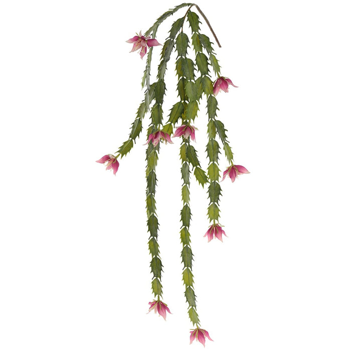 38" Hanging Artificial Blooming Cactus Plant -Boysenberry (pack of 4) - CC0554-BB
