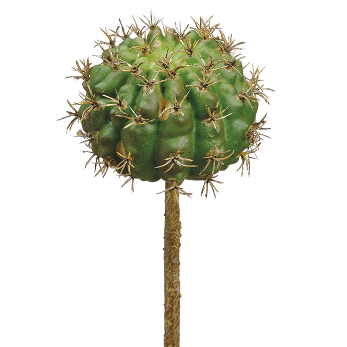 7" Barrel Cactus Artificial Stem Pick -Green (Pack of 24) - CC2159-GR