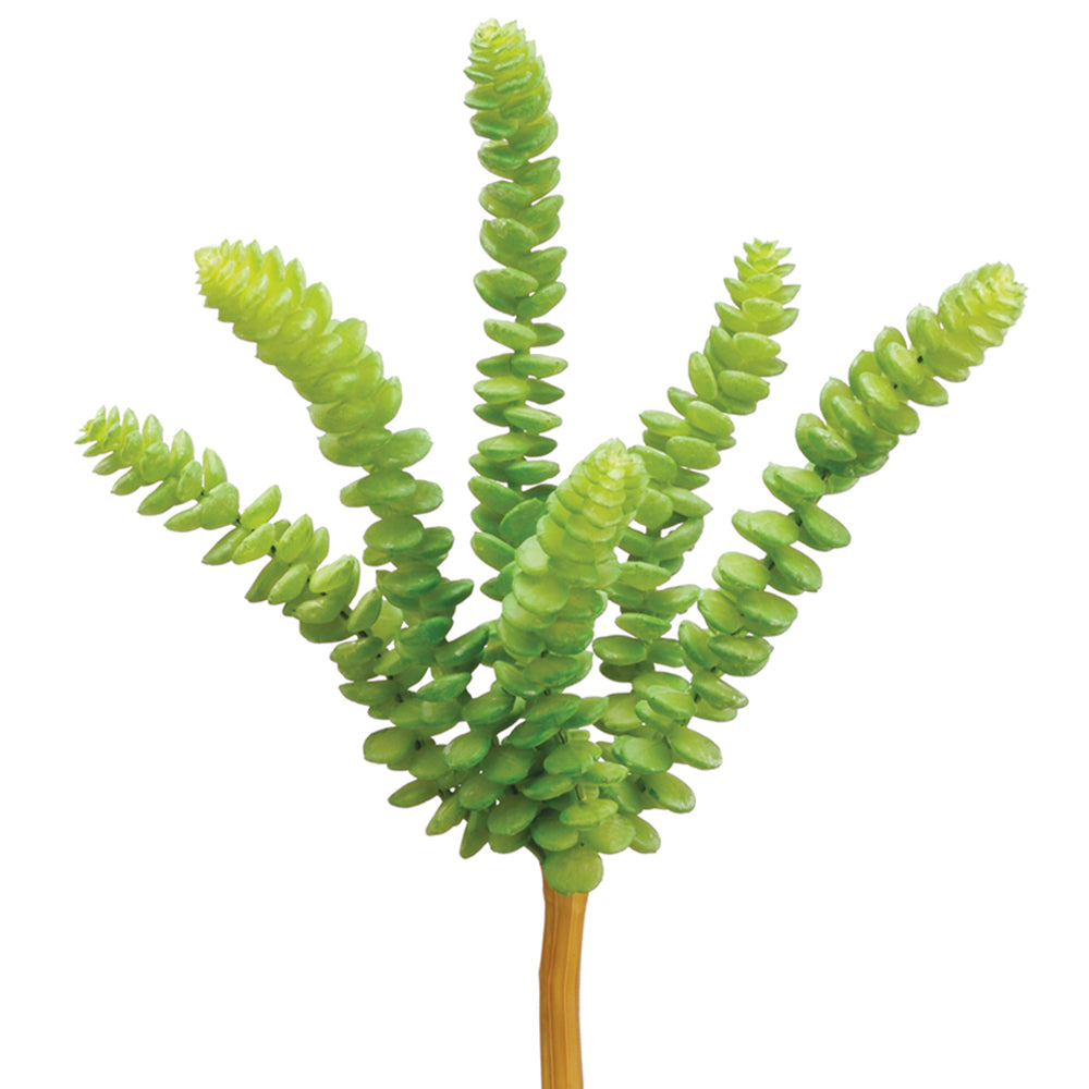 faux potted donkey tail plant 9" Real Touch Donkey Tail Artificial Stem Pick -Green (Pack of 24)