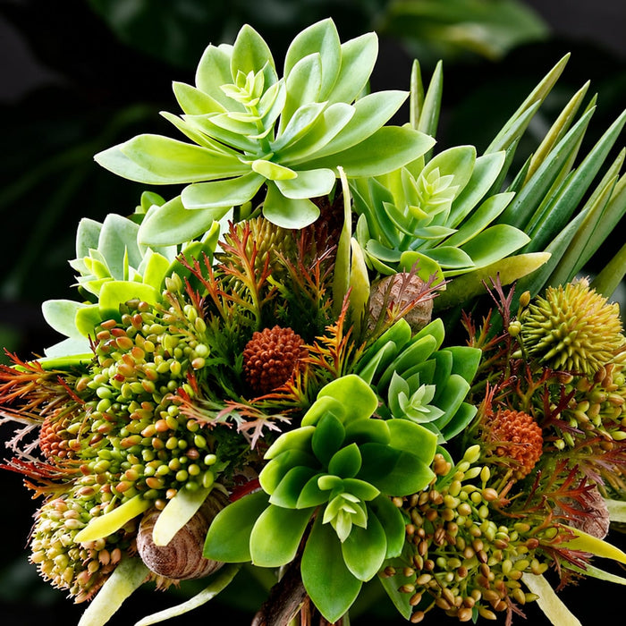 12" Real Touch Artificial Echeveria Stem Pick -Green (Pack of 12) - CE0029-GR