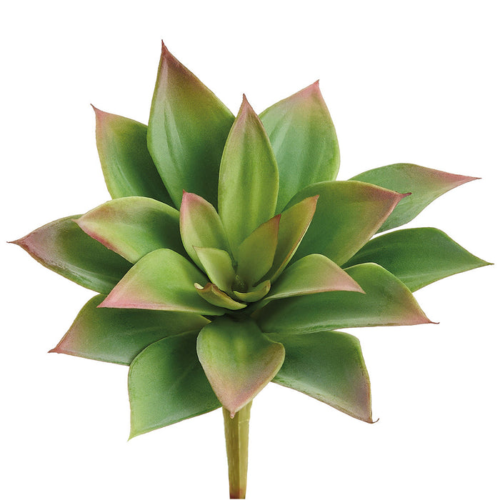 6"Hx4"W Outdoor UV-Resistant Artificial Echeveria Stem Pick -Green/Mauve (Pack of 24) - CE0063-GR/MV