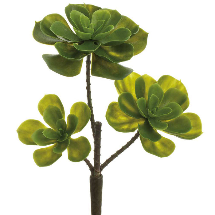 11" Outdoor UV-Resistant Artificial Echeveria Stem Pick -Green (Pack of 12) - CKE030-GR